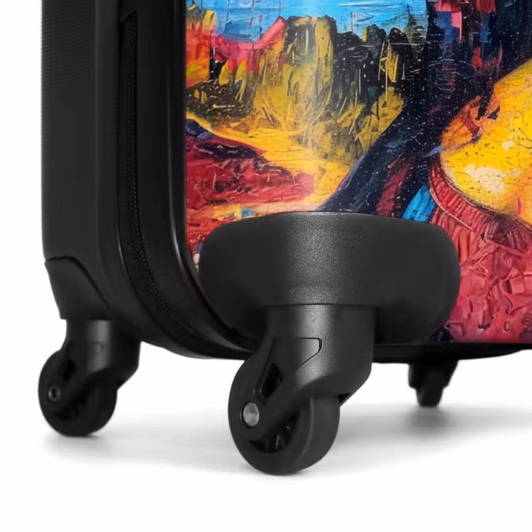 Kleurrijke Mona Lisa in graffiti stijl NBS - Handbagage koffer - Volwassenen Unisex middel -wiel