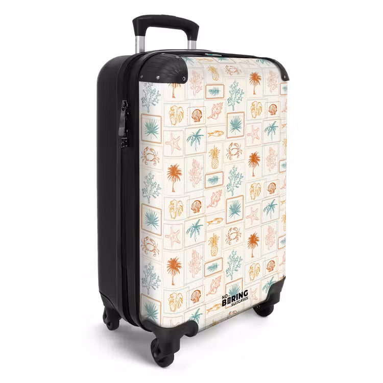 Kleurrijk zomer patroon NBS - Handbagage koffer - Volwassenen Unisex middel -productfoto_3d