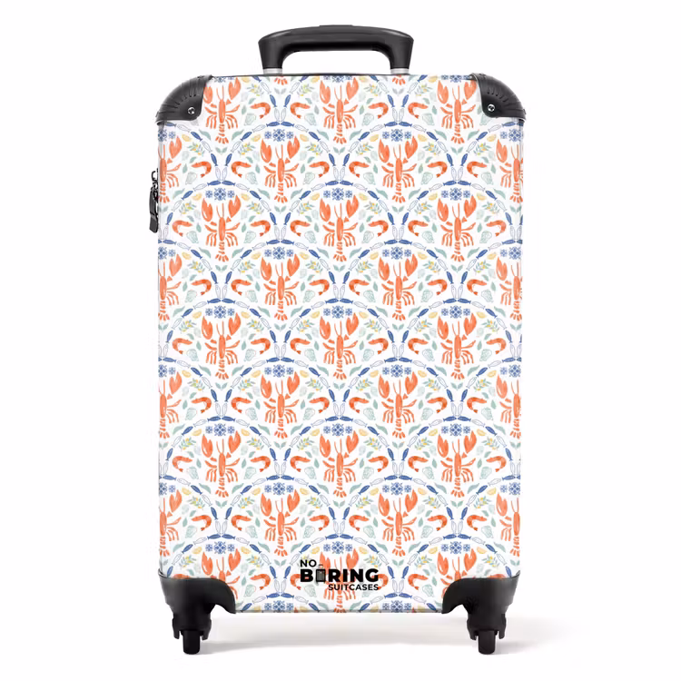 Schaaldieren patroon kleurrijk NBS - Handbagage koffer - Volwassenen Unisex middel -productfoto_recht