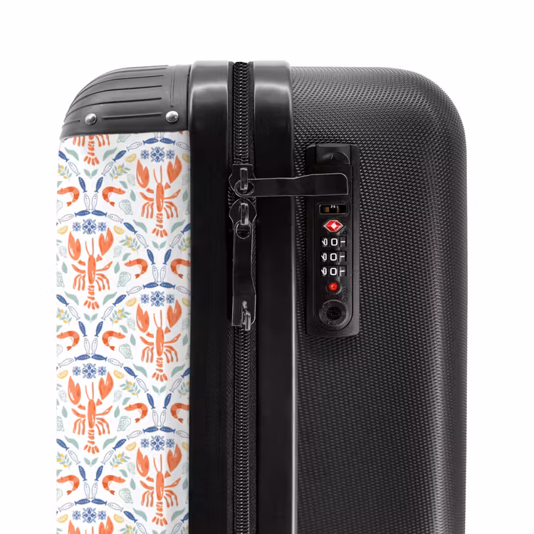 Schaaldieren patroon kleurrijk NBS - Handbagage koffer - Volwassenen Unisex middel -slot