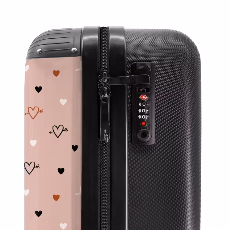 Cupido's hartjes NBS - Handbagage koffer - Volwassenen Unisex middel -slot