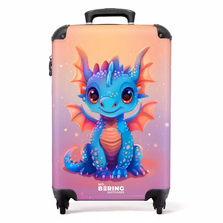 Schattige baby draak NBS - Handbagage koffer - Unisex middel -productfoto_recht