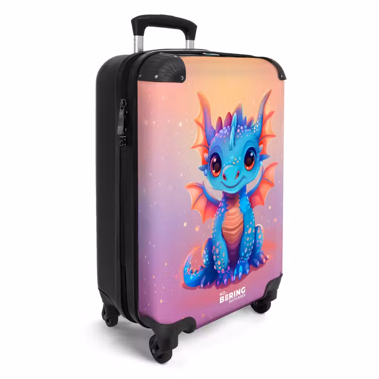 Schattige baby draak NBS - Handbagage koffer - Unisex middel -productfoto_3d