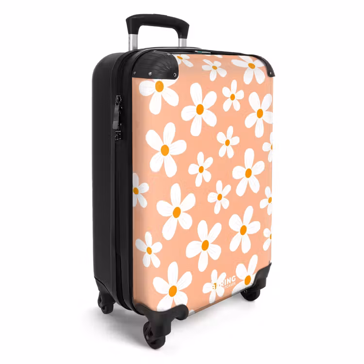 Madeliefjesmania perzik NBS - Handbagage koffer - Unisex middel -productfoto_3d