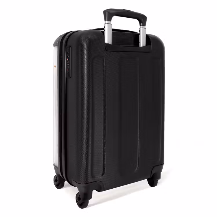 Hertje met planten in een veld vol stippen NBS - Handbagage koffer - Volwassenen Unisex middel -achterkant