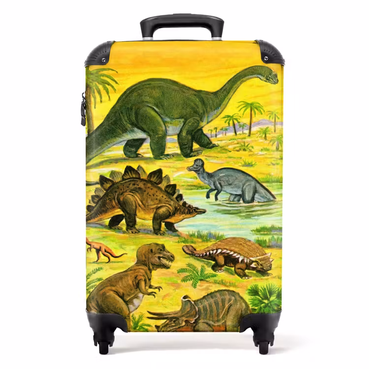 Dinosaurus in Dinosaurusland NBS - Handbagage koffer - Unisex middel -productfoto_recht