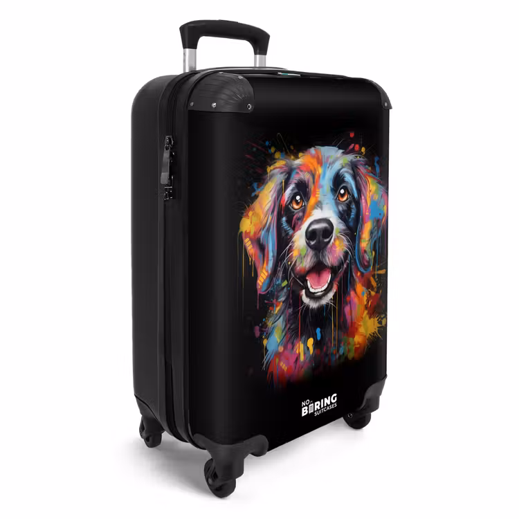 Hond als kleurrijke graffiti art NBS - Handbagage koffer - Unisex middel -productfoto_3d