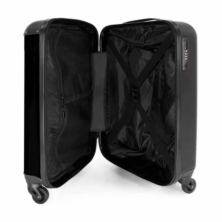 Dolfijn te midden van graffiti bloemen NBS - Handbagage koffer - Unisex middel -binnenkant