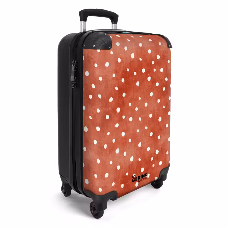 Stippen patroon rood NBS - Handbagage koffer - Volwassenen Unisex middel -productfoto_3d