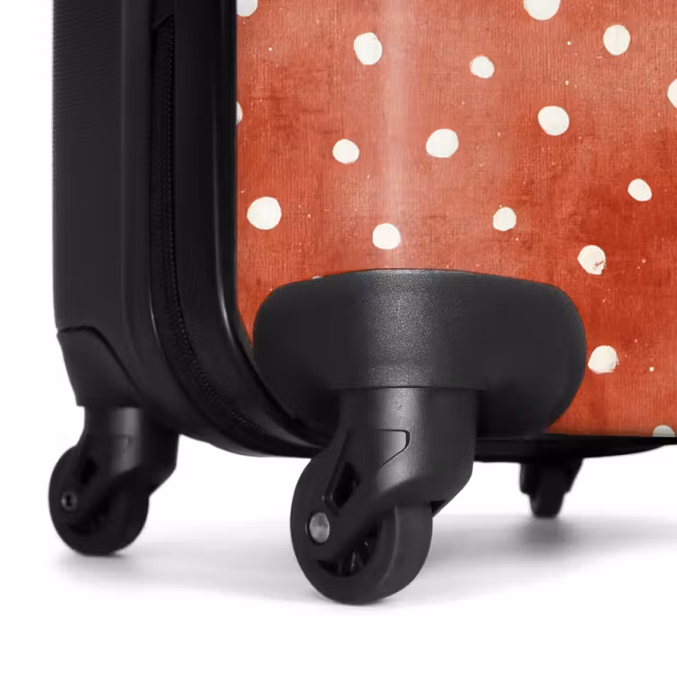Stippen patroon rood NBS - Handbagage koffer - Volwassenen Unisex middel -wiel