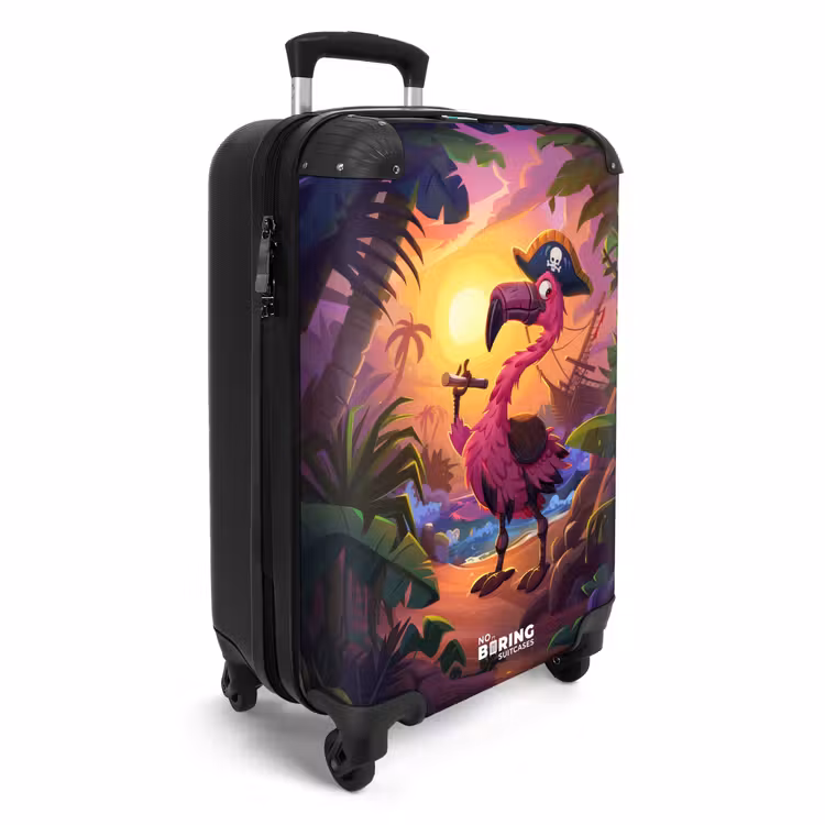 Fernando flamingo NBS - Handbagage koffer - Unisex middel -productfoto_3d