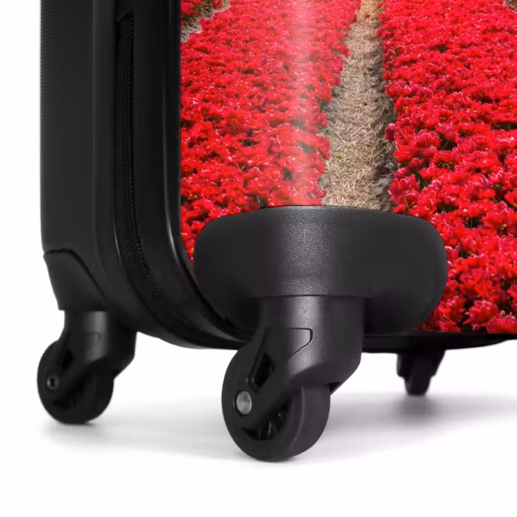 Bloemenveld met een molen NBS - Handbagage koffer - Unisex middel -wiel