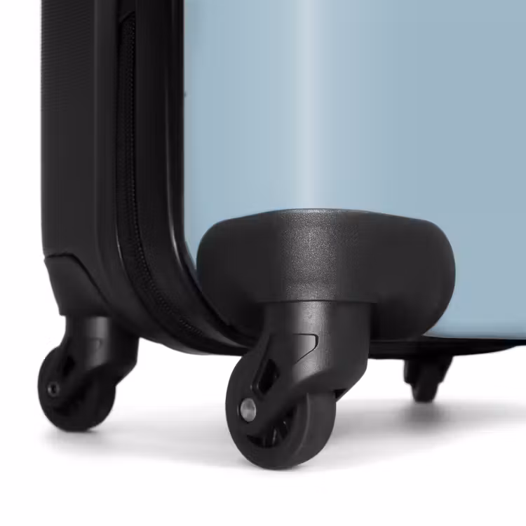 Brandweerauto blauwe achtergrond NBS - Handbagage koffer - Unisex middel -wiel