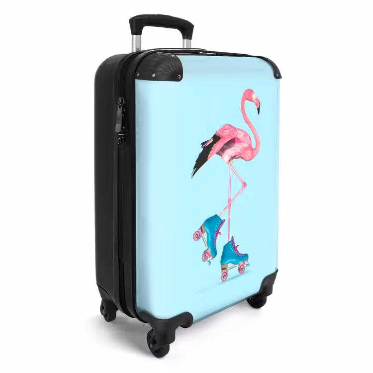 Flitsende flamingo NBS - Handbagage koffer - Unisex middel -productfoto_3d