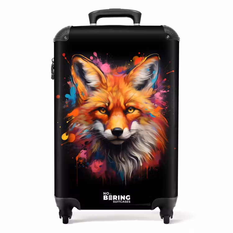 Vos als street art kunstwerk NBS - Handbagage koffer - Unisex middel -productfoto_recht