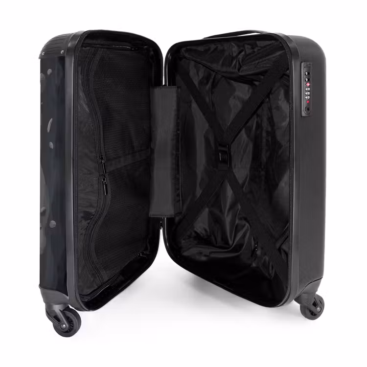 Gino grijsstaart NBS - Handbagage koffer - Unisex middel -binnenkant
