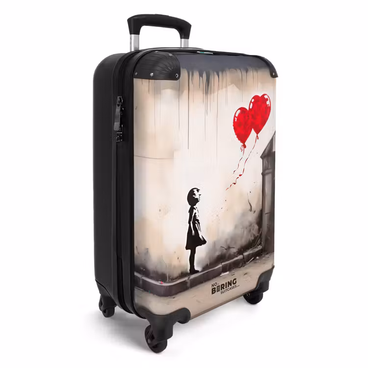Meisje met ballonnen NBS - Handbagage koffer - Volwassenen Unisex middel -productfoto_3d