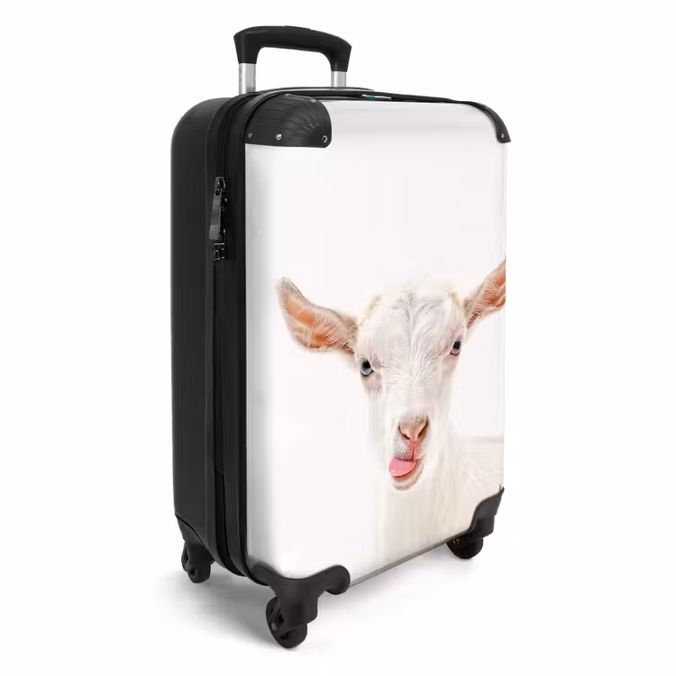 Geit die z'n Tong Uitsteekt NBS - Handbagage koffer - Unisex middel -productfoto_3d