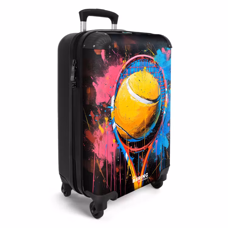 Graffiti tennis racket met bal NBS - Handbagage koffer - Unisex middel -productfoto_3d