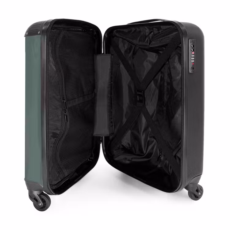Groene achtergrond met tekst CIAO NBS - Handbagage koffer - Volwassenen Unisex middel -binnenkant