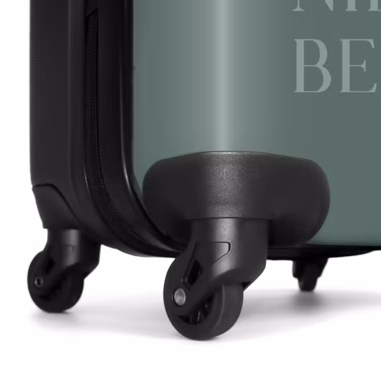 Groene achtergrond met tekst Mij niet bellen NBS - Handbagage koffer - Volwassenen Unisex middel -wiel