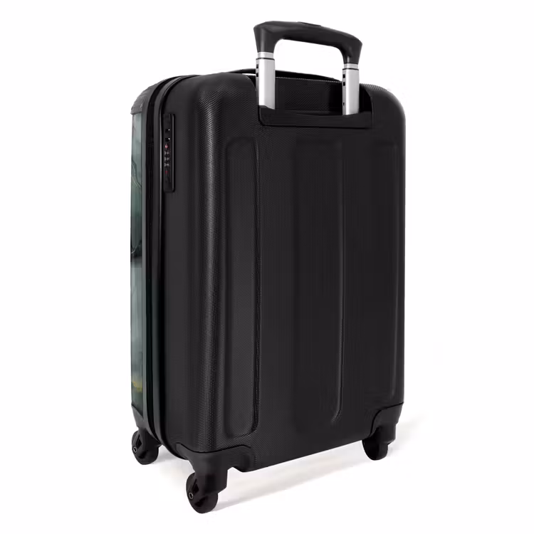 Groene marmerstructuur NBS - Handbagage koffer - Volwassenen Unisex middel -achterkant