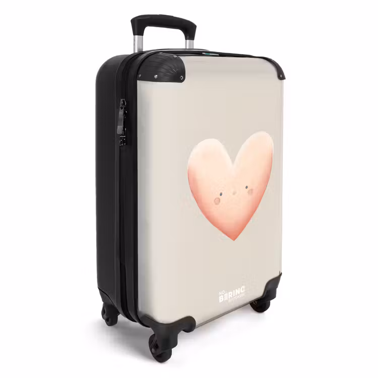 Hart in pastel kleuren NBS - Handbagage koffer - Volwassenen Unisex middel -productfoto_3d