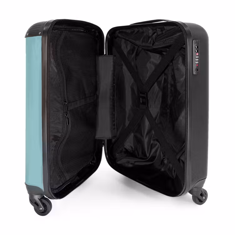 Hotrod turquoise NBS - Handbagage koffer - Unisex middel -binnenkant