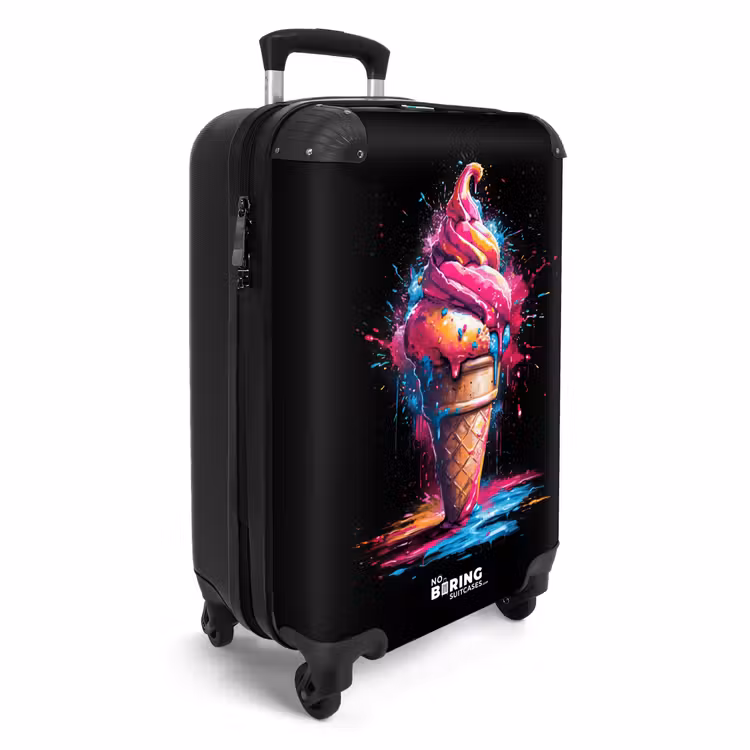 IJshoorntje met blauwe en roze verf NBS - Handbagage koffer - Volwassenen Unisex middel -productfoto_3d