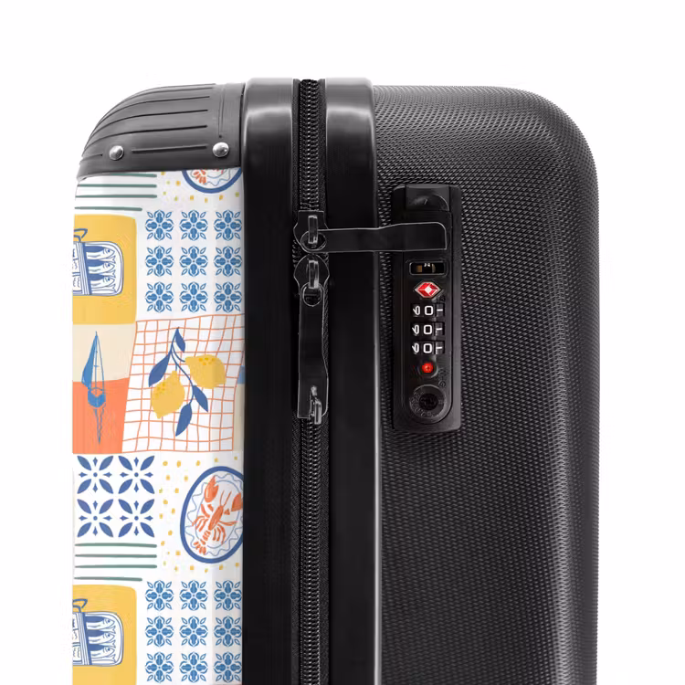 Italiaanse zomer print kleurrijk NBS - Handbagage koffer - Volwassenen Unisex middel -slot