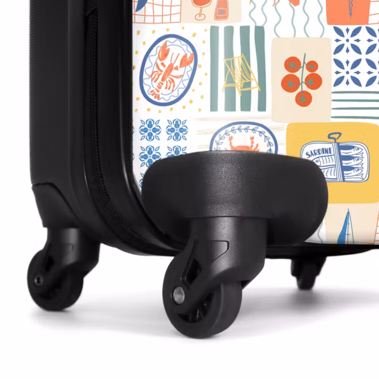 Italiaanse zomer print kleurrijk NBS - Handbagage koffer - Volwassenen Unisex middel -wiel