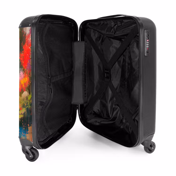 Japanse tuin in graffiti stijl NBS - Handbagage koffer - Unisex middel -binnenkant
