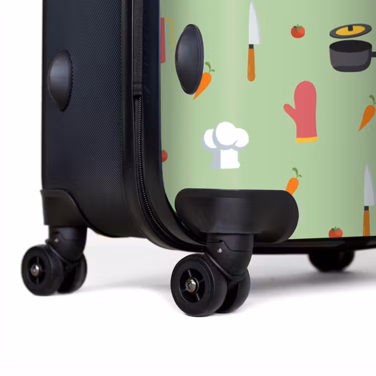 Keukenaccessoires en ingrediënten op lichtgroen NBS - Large koffer - Volwassenen Unisex groot -product2