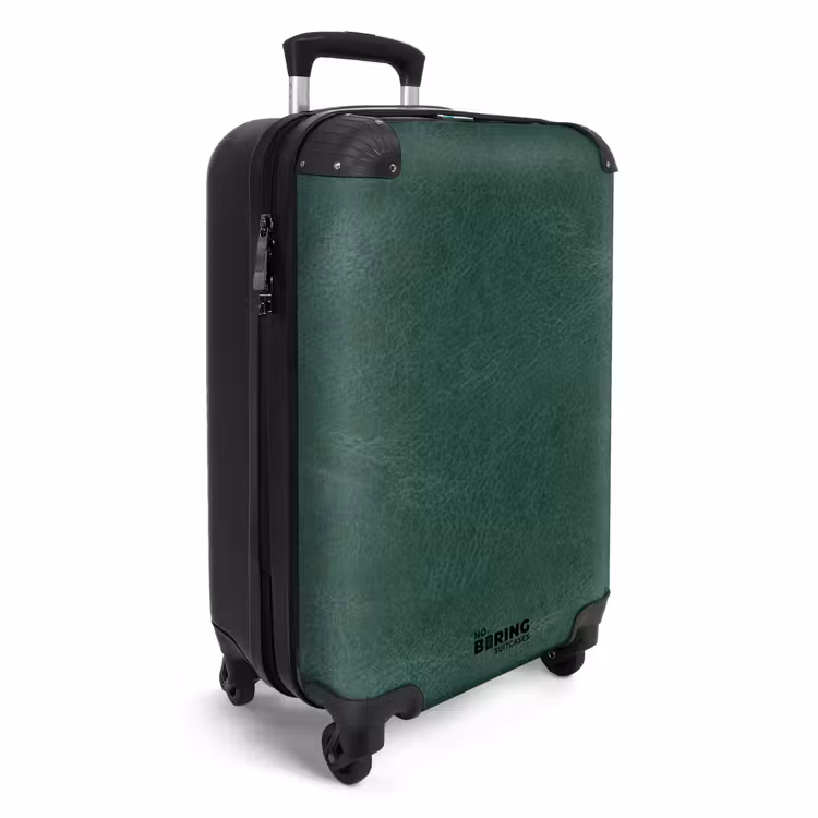 Lederen look midden groen NBS - Handbagage koffer - Volwassenen Unisex middel -productfoto_3d