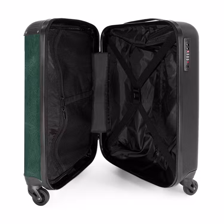 Lederen look midden groen NBS - Handbagage koffer - Volwassenen Unisex middel -binnenkant
