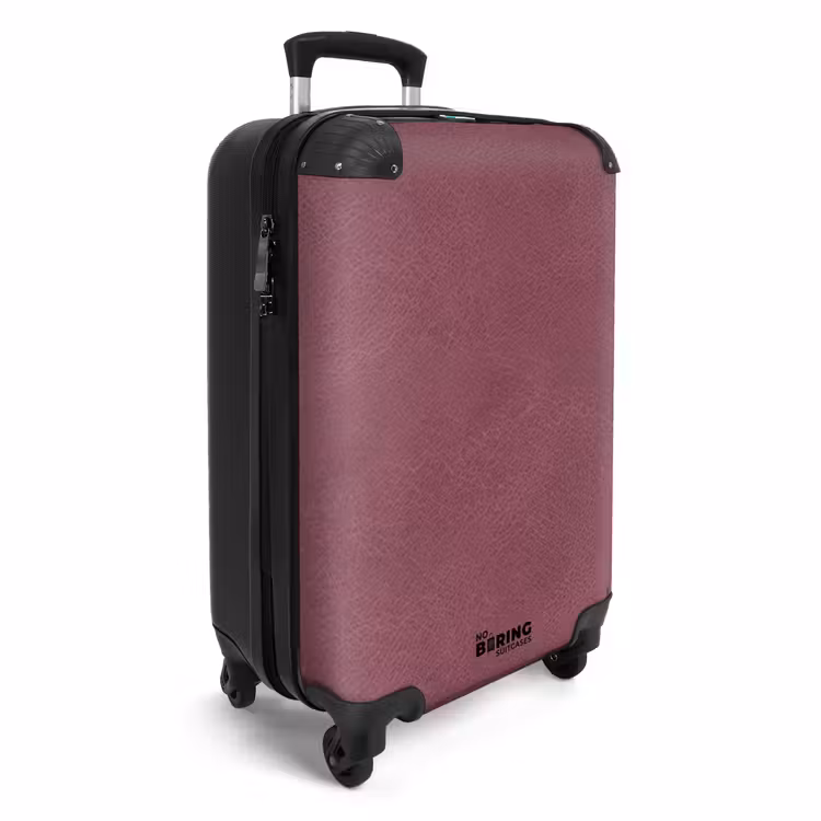 Lederen look donker roze NBS - Handbagage koffer - Volwassenen Unisex middel -productfoto_3d