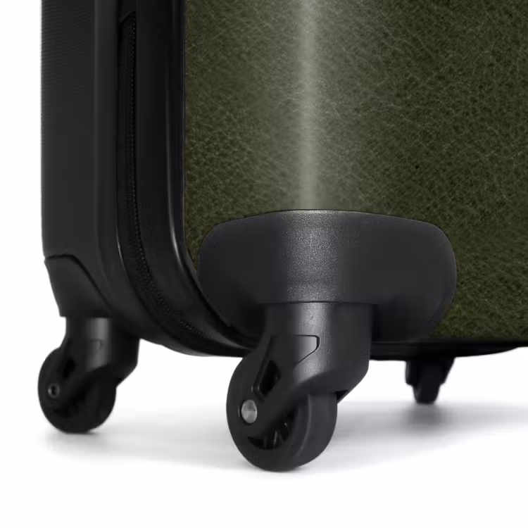 Lederen look diep groen NBS - Handbagage koffer - Volwassenen Unisex middel -wiel