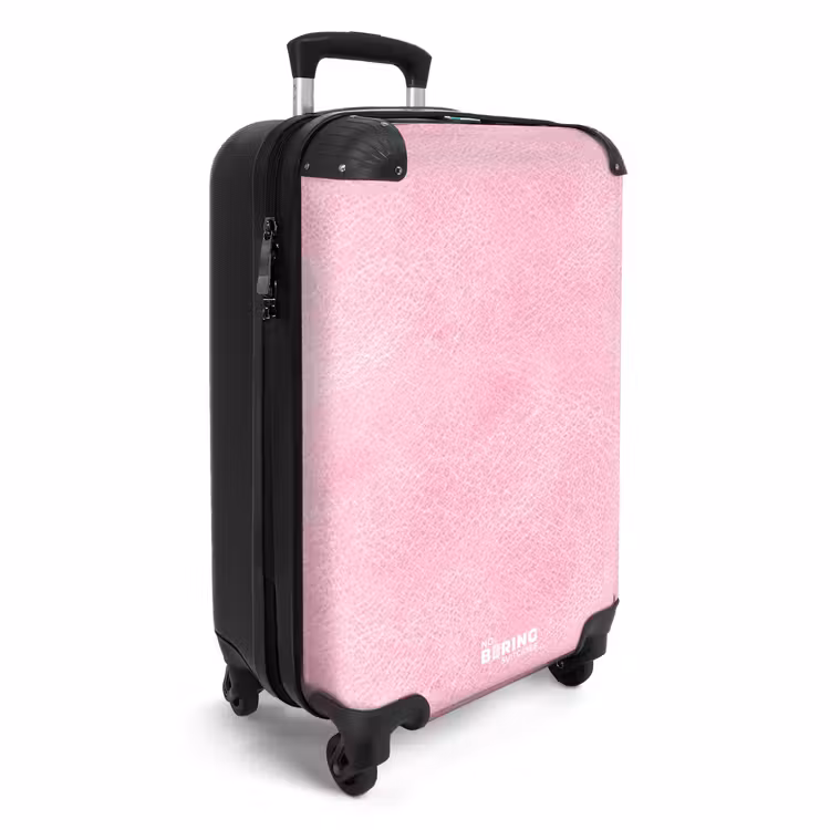 Lederen look licht roze NBS - Handbagage koffer - Volwassenen Unisex middel -productfoto_3d