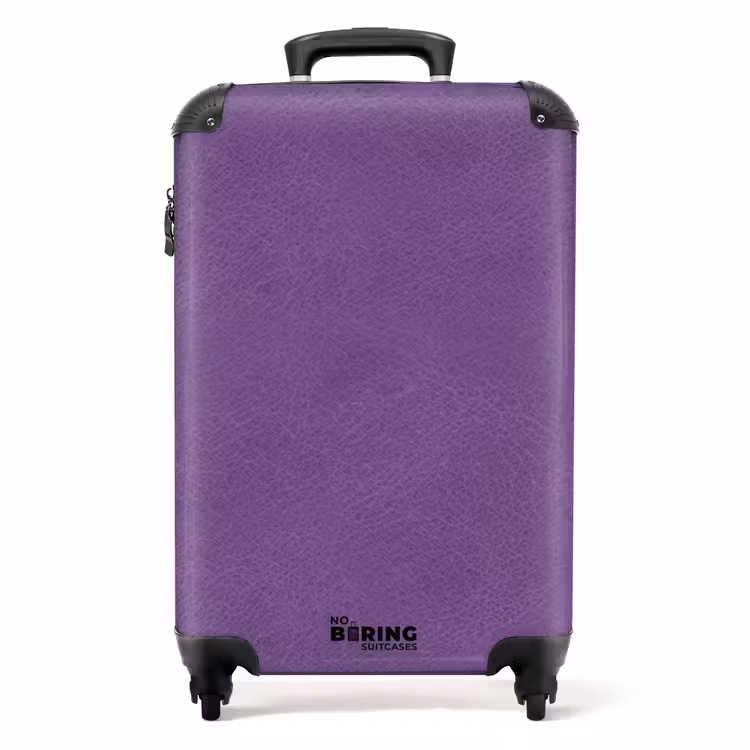 Lederen look lila paars NBS - Handbagage koffer - Volwassenen Unisex middel -productfoto_recht