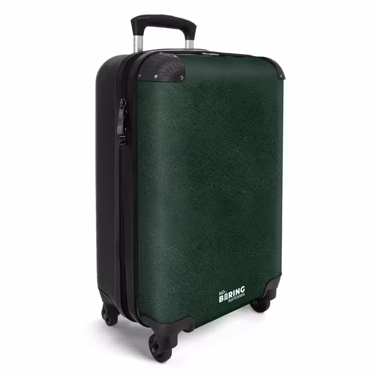 Lederen look mos groen NBS - Handbagage koffer - Volwassenen Unisex middel -productfoto_3d