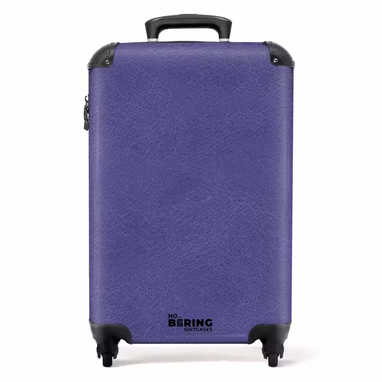 Lederen look paars NBS - Handbagage koffer - Volwassenen Unisex middel -productfoto_recht