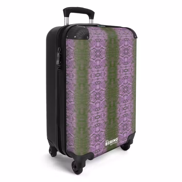 lichtpaars slangenhuid met symmetrische schubstructuur NBS - Handbagage koffer - Volwassenen Unisex middel -productfoto_3d