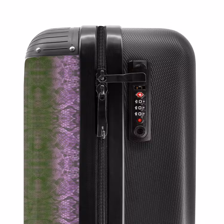 lichtpaars slangenhuid met symmetrische schubstructuur NBS - Handbagage koffer - Volwassenen Unisex middel -slot