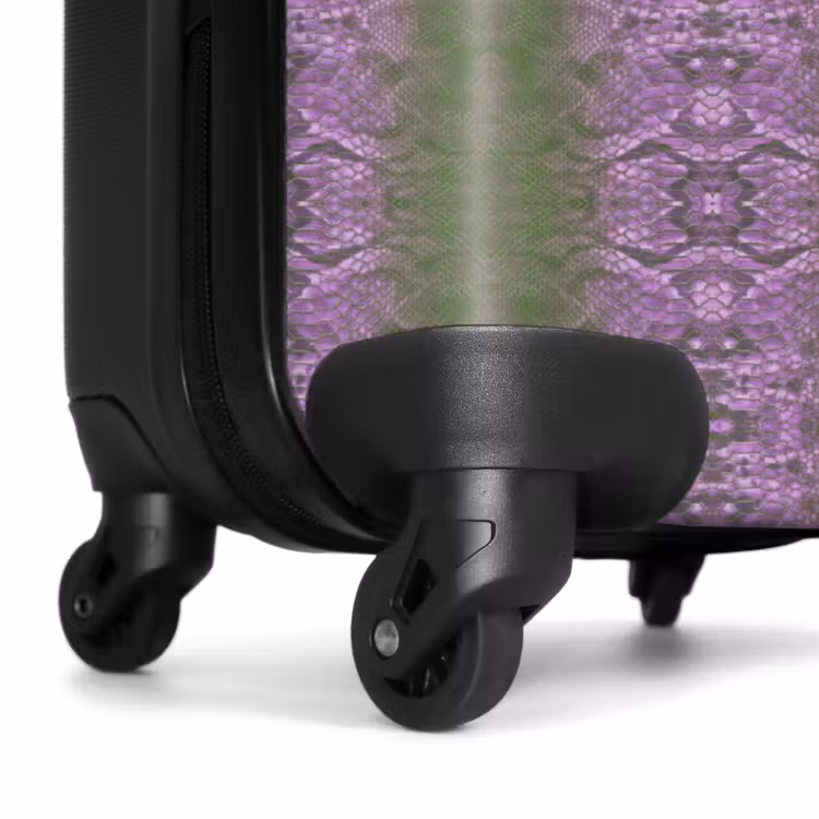 lichtpaars slangenhuid met symmetrische schubstructuur NBS - Handbagage koffer - Volwassenen Unisex middel -wiel