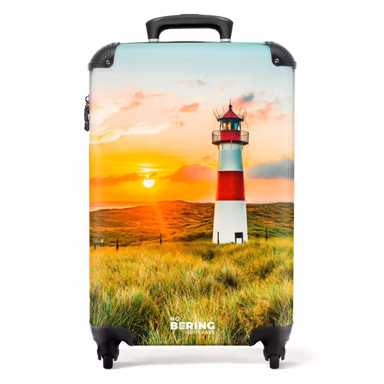 Vuurtoren bij zonsondergang NBS - Handbagage koffer - Unisex middel -productfoto_recht