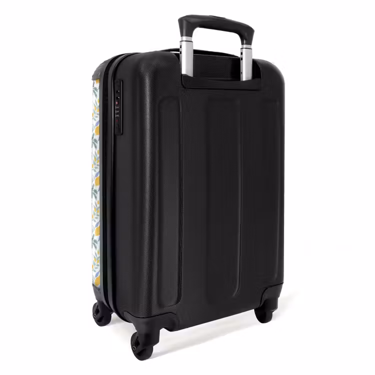 Kreeft en citroen patroon kleurrijk NBS - Handbagage koffer - Volwassenen Unisex middel -achterkant