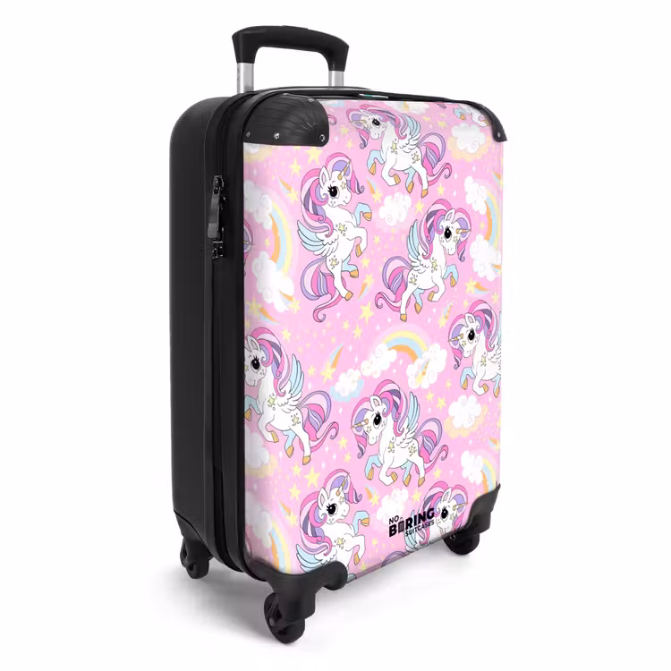 Vrolijke Eenhoorn Parade NBS - Handbagage koffer - Unisex middel -productfoto_3d