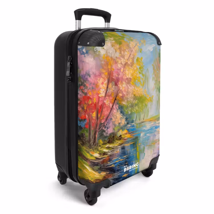 Olieverf - Landschap - Natuur - Kleurrijk NBS - Handbagage koffer - Unisex middel -productfoto_3d