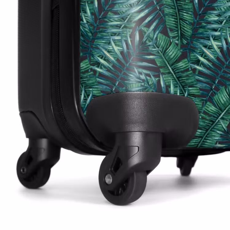 Palm bladeren patroon groen NBS - Handbagage koffer - Volwassenen Unisex middel -wiel