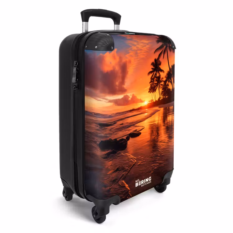 Palmbomen bij zonsondergang NBS - Handbagage koffer - Unisex middel -productfoto_3d